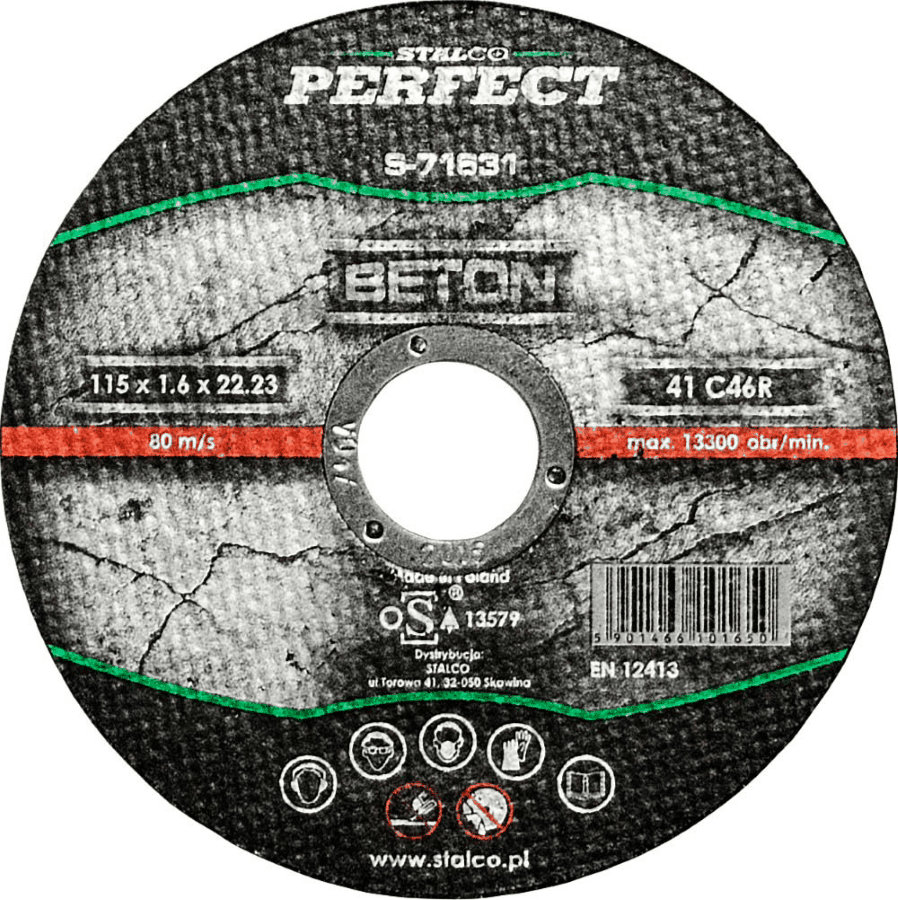 5901466101704.jpg Disque de coupe béton - plat 230mmx3,0 STALCO PERFECT S-71641 – Image 1