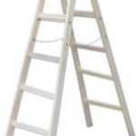 Drabina malarska dwustronna 2x8 stopni drewniana STALCO S-40600