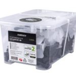 Kit système n° 2, joint clip/coin 1 mm, emballage en carton 150/150 pcs. STALCO PARFAIT S-75215