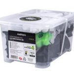 Kit système n° 4, clip/bouton pour coulis 1 mm, emballage en carton 100/50 pcs. STALCO PARFAIT S-75249
