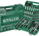 Ensemble de douilles et de clés plat-œil 1/2”+3/8”+1/4”, 219 elm. bmc STALCO S-54005