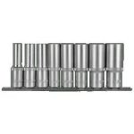 1/2” deep socket Set 8 pcs 10,12,13,15,17,19,22,24mm STALCO S-54059