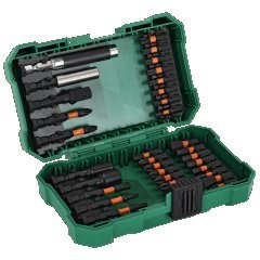 5904012150492.jpg Set de bits à choc en acier S2 25mm et 50mm, douilles et adaptateurs, 34éléments. STALCO S-13730 – Image 1