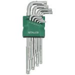 Klucze Torx z otworem t10-15-20-25-27-30-40-45-50 imbusy 9elem. CrV STALCO S-46376