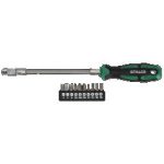 Tournevis flexible avec embouts 11elm.: 1/4”x25mm sl5,6,7 PH1,2,3, T10,15,20,30 STALCO S-12401
