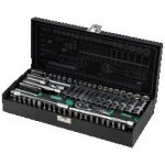 1/4” Socket wrench set 67pcs metal case STALCO S-54016