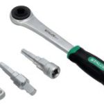 Clés à pipe et cliquet pour raccords, adapteur 1/2” 4elm. STALCO S-56268
