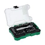 S2 Bits and CRV sockets and accessories set 1/4”, 36pcs STALCO S-13738