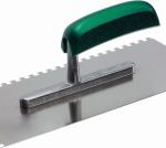 Truelle inox 280x130mm, manche lisse. STALCO S-37214 bois